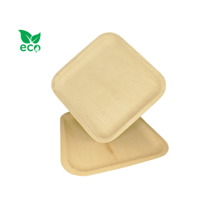 Talerze z Liści Palmowych Kwadratowe 25 cm – 25 sztuk
