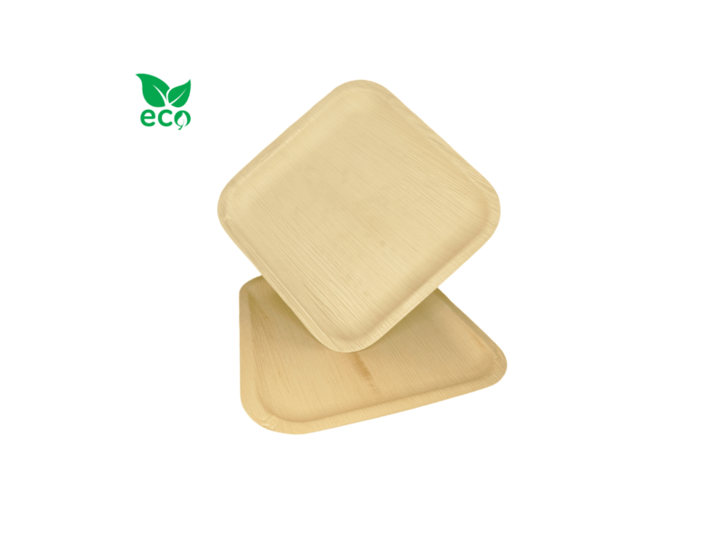 Talerze z Liści Palmowych Kwadratowe 25 cm – 25 sztuk