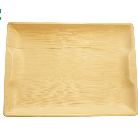 Taca Prostokątna 35 cm-10 sztuk Taca Półmisek z Liści Palmowych Deska do Serwowania