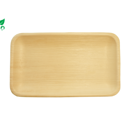 Talerz z Liści Palmowych Prostokątny 23 x 15 cm – 25 sztuk